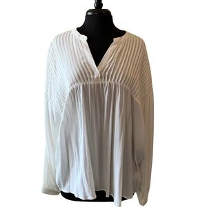 ee:some Cream Blouse Long Sleeve Large NWT
